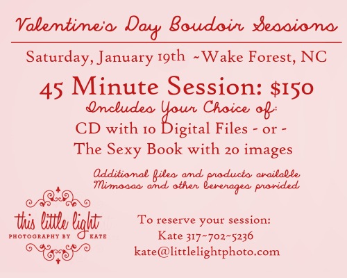 Valentine's Day Boudoir Sessions